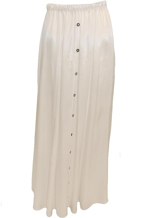 white satin maxi skirt