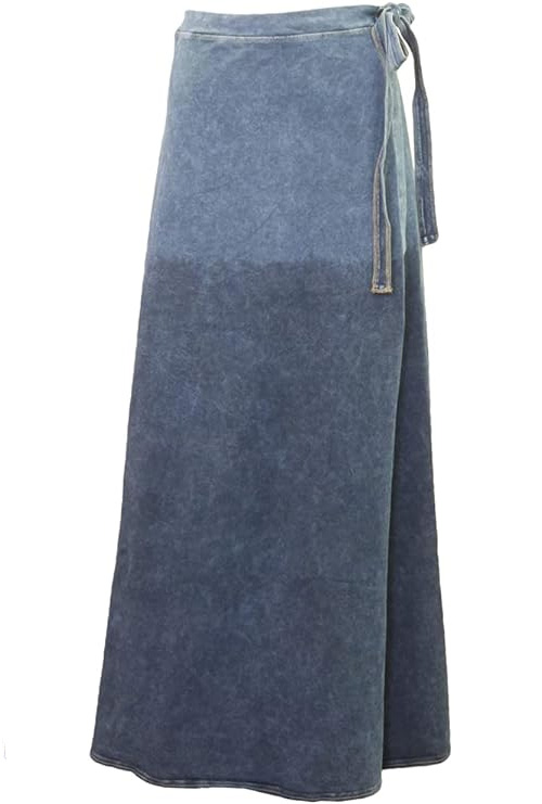 long cotton wrap skirt