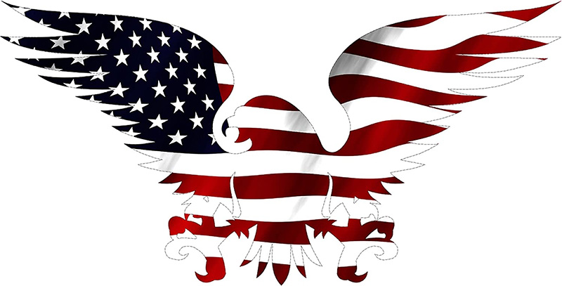 american eagle flag sticker