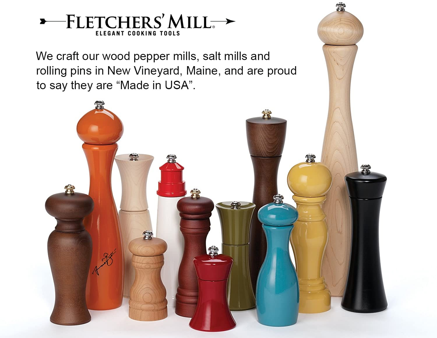 USA Made Pepper and Salt Mills - Shakers - Kitchen Aprons