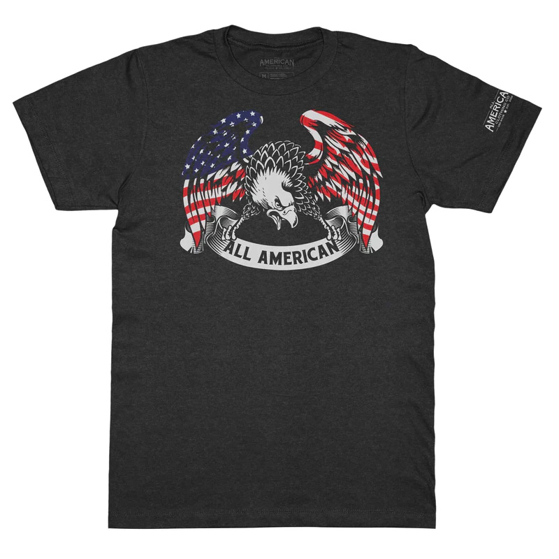 red white and blue eagle tee