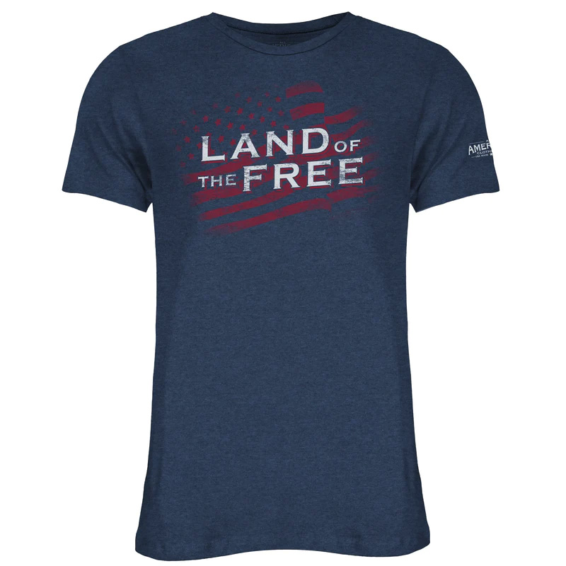 blue land of the free tee
