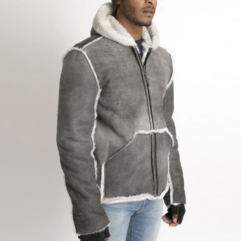 sheepskin hoodie