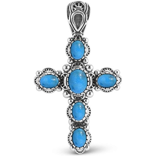 blue cross pendant