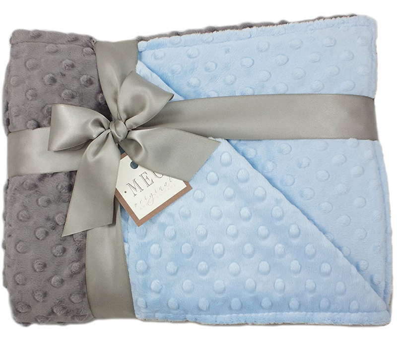 blue and grey boy blanket