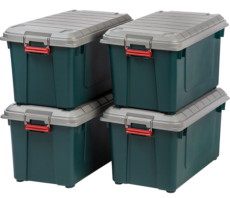 green heavy duty storage containers
