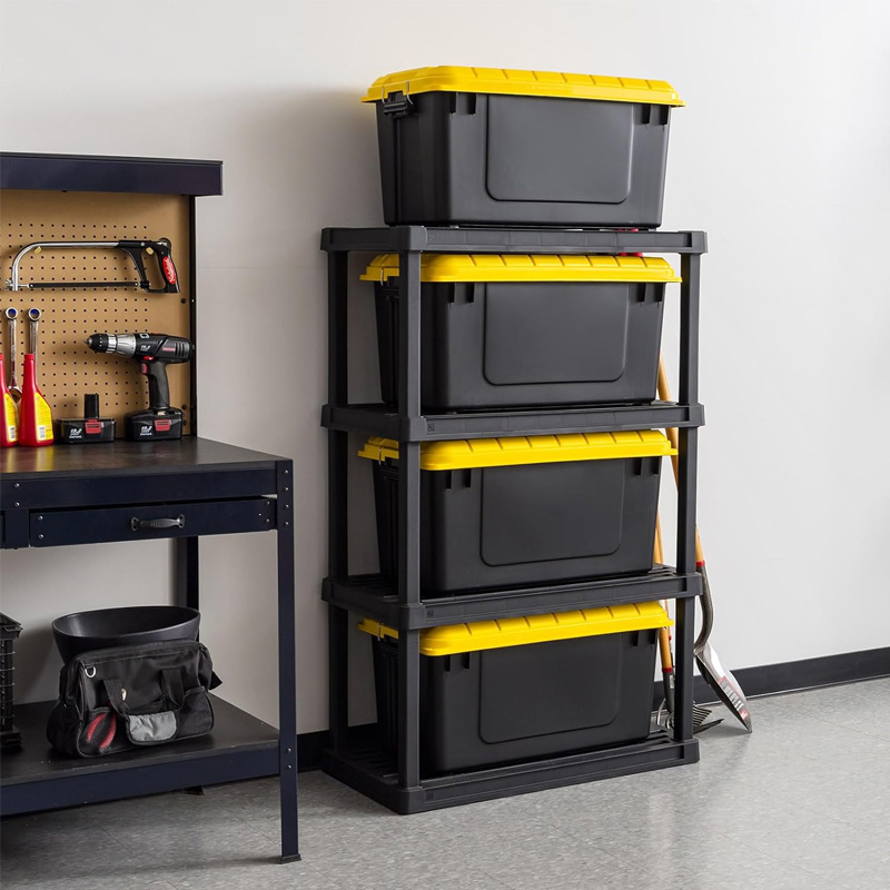 green heavy duty storage containers