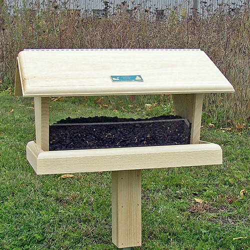 wooden hopper feeder