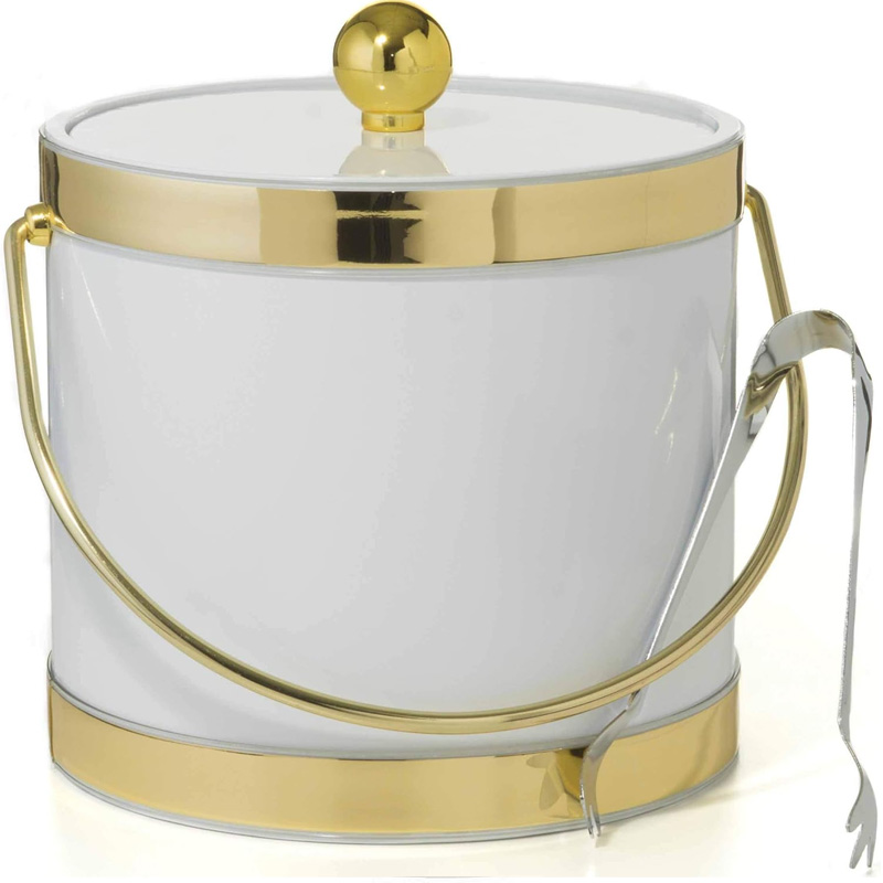 gold trim ice bucket