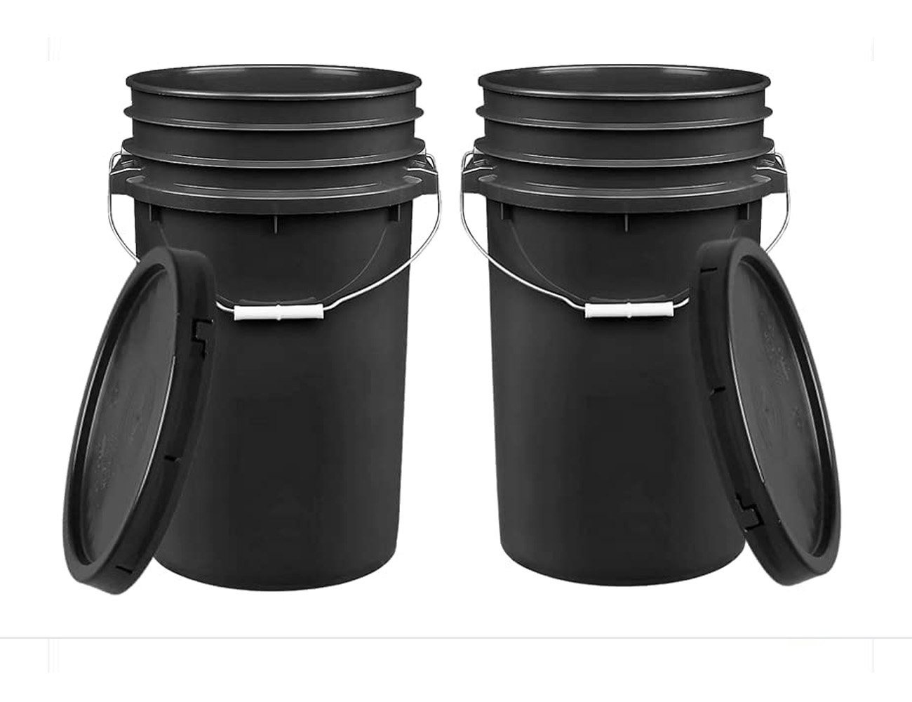large black buckets