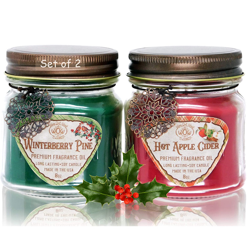 2 pack holiday candles