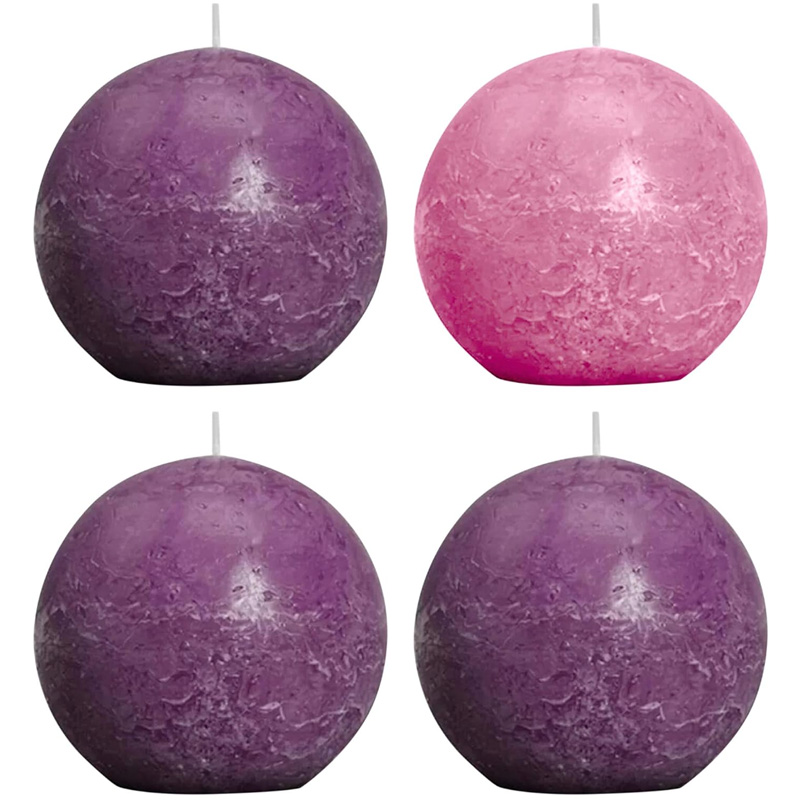 round advent candles