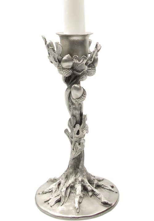 oak leave candle holder