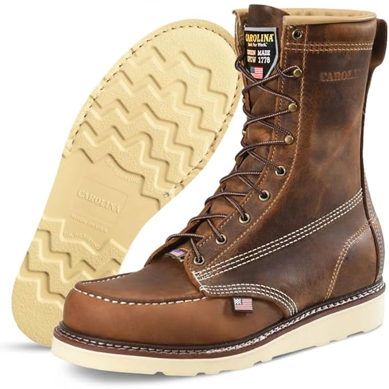wedge work boot