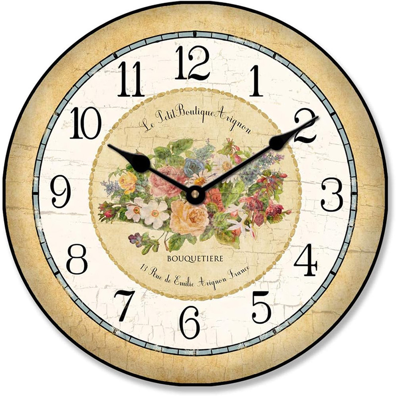 floral wall clock