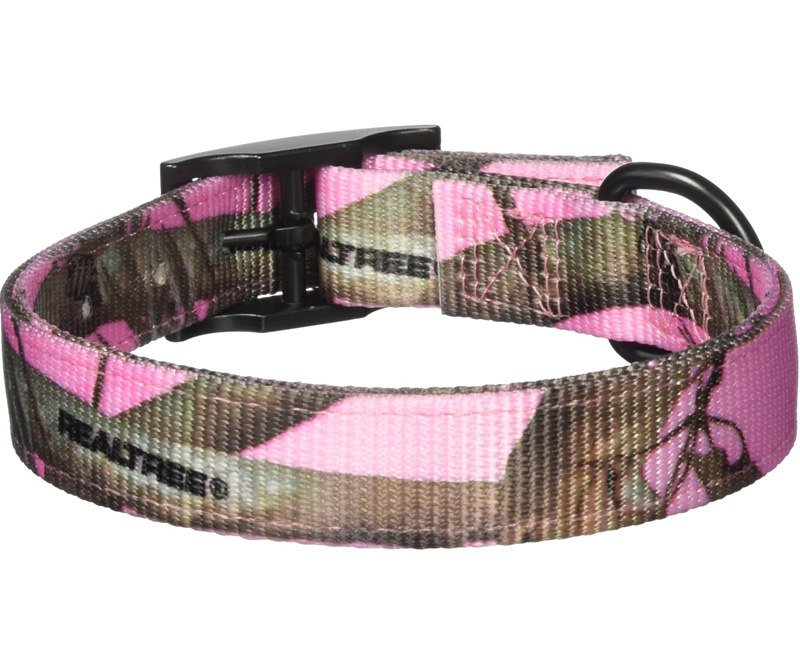 pink nylon collar