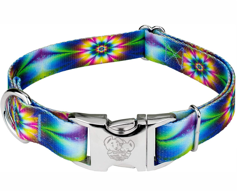 tie dye flower collar
