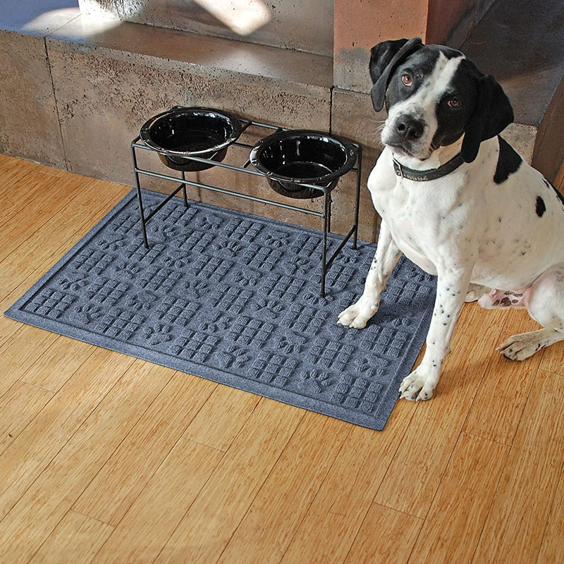 stripe shag doormat