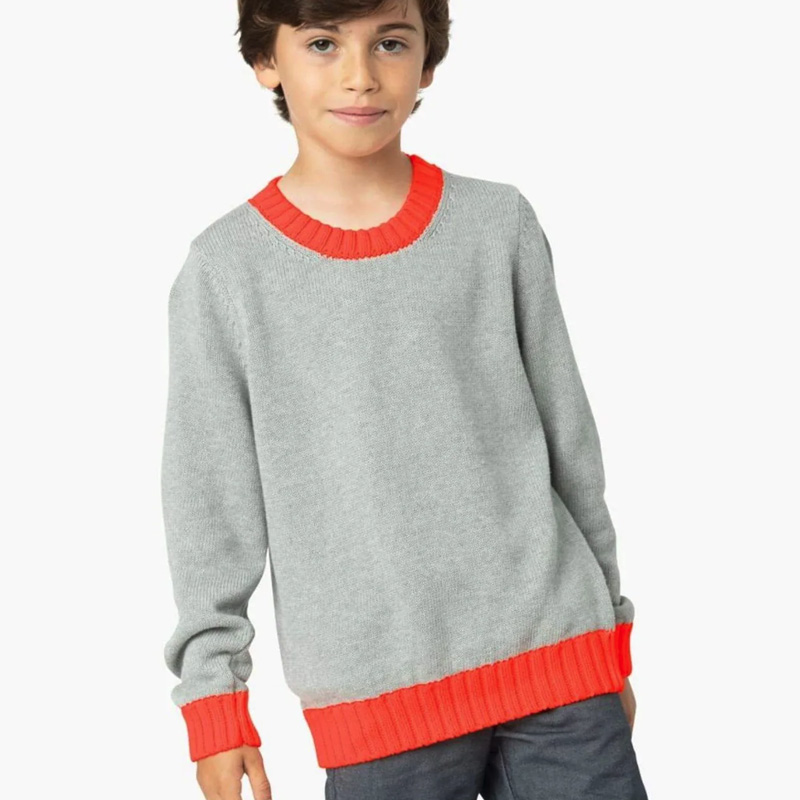 contrast sweater