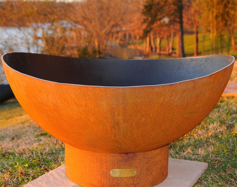 curved fire pit