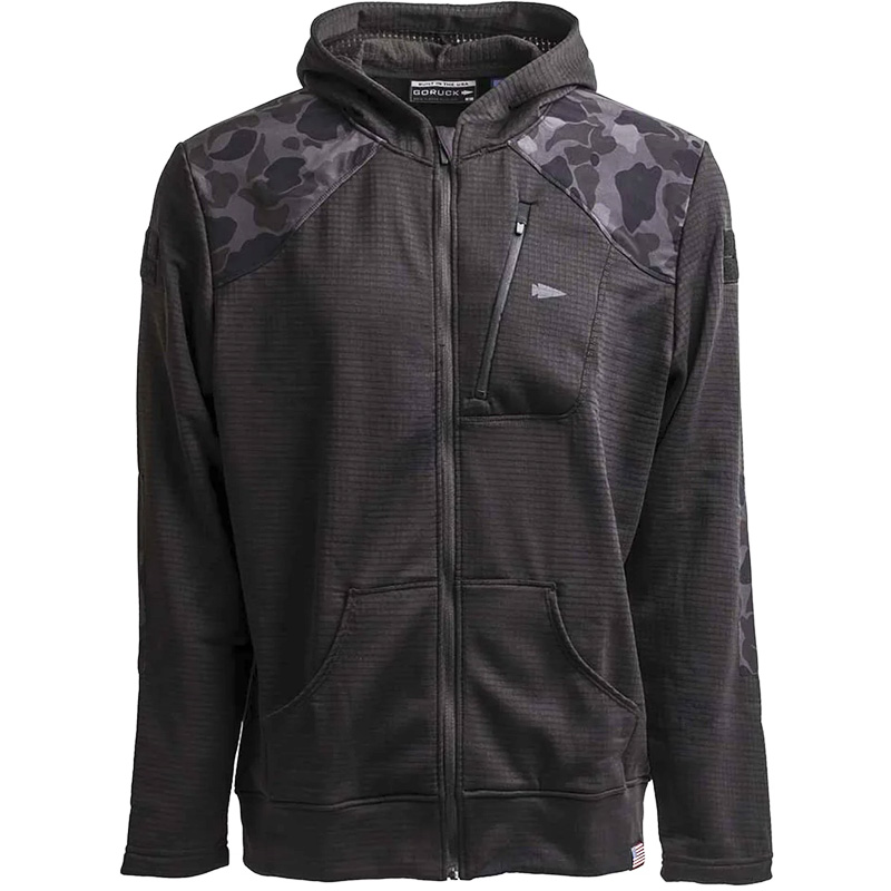 full zip grid fleece