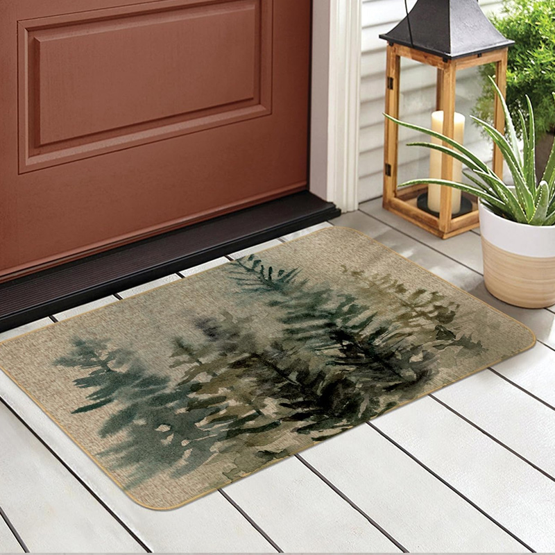 stripe shag doormat