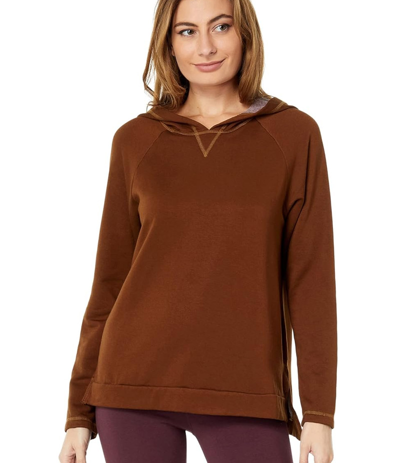 long sleeve cognac hoodie