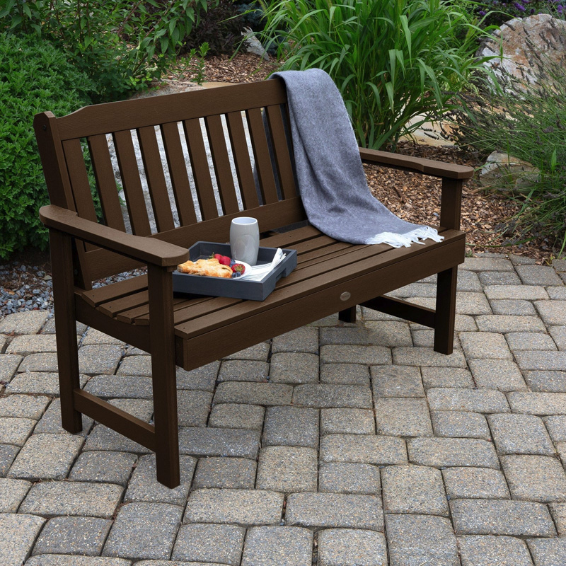 red cedar fanback bench