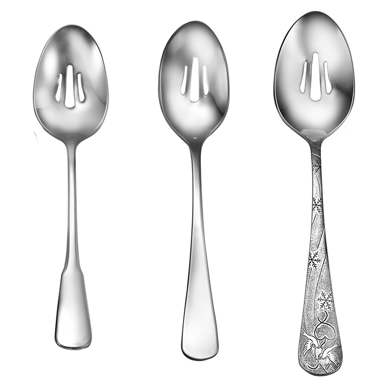 pierced serving spoons