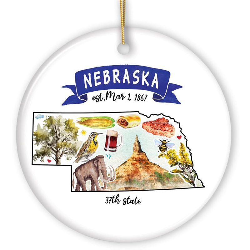 nebraska state ornament