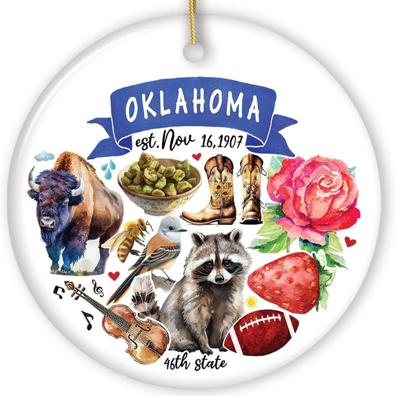oklahoma christmas ornament 1