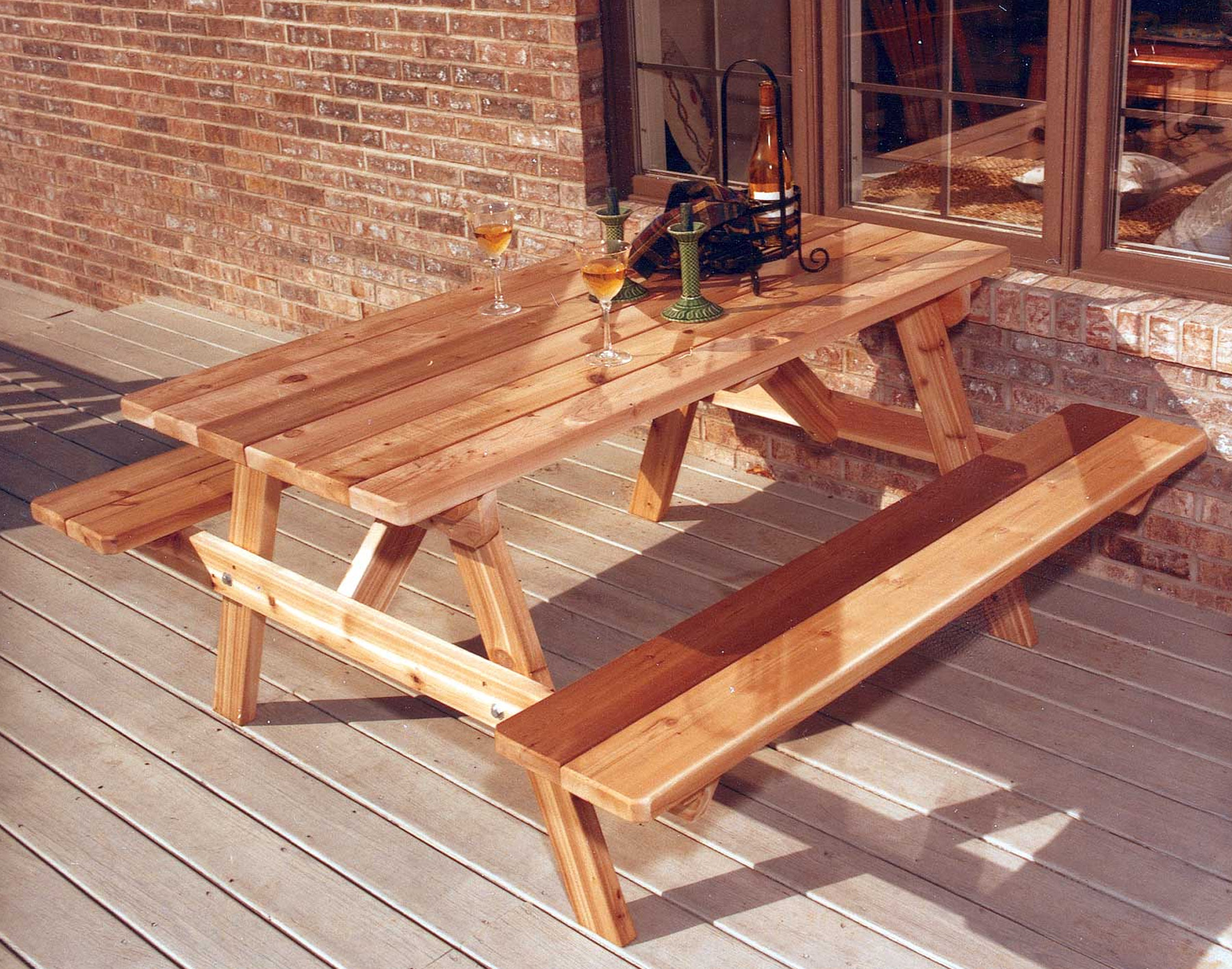 red cedar picnic table