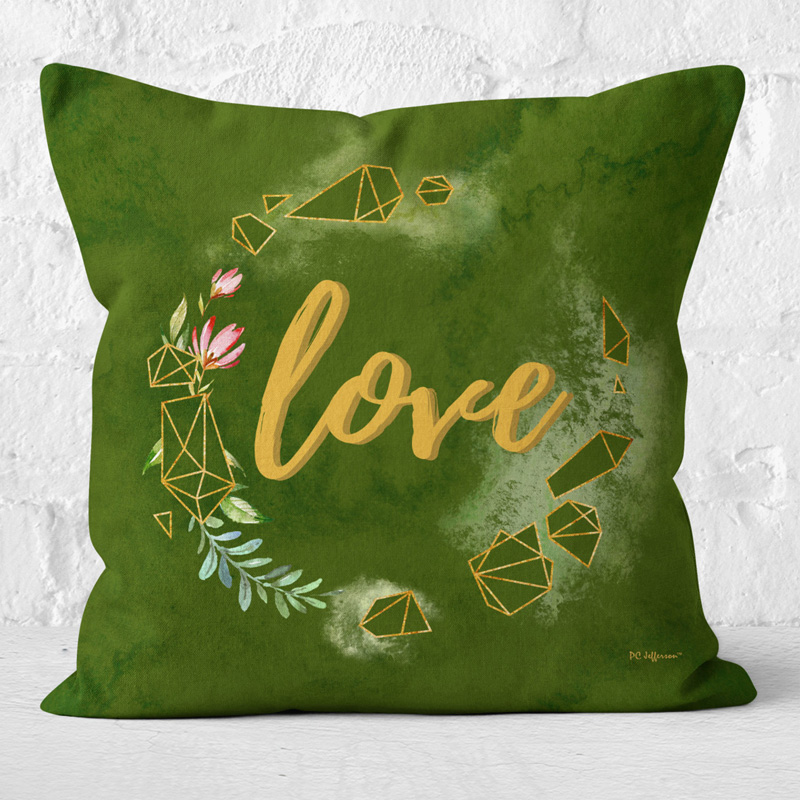 green love pillow
