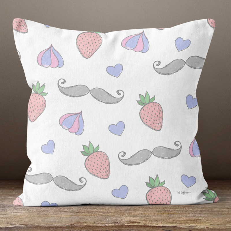 mustaches pillow