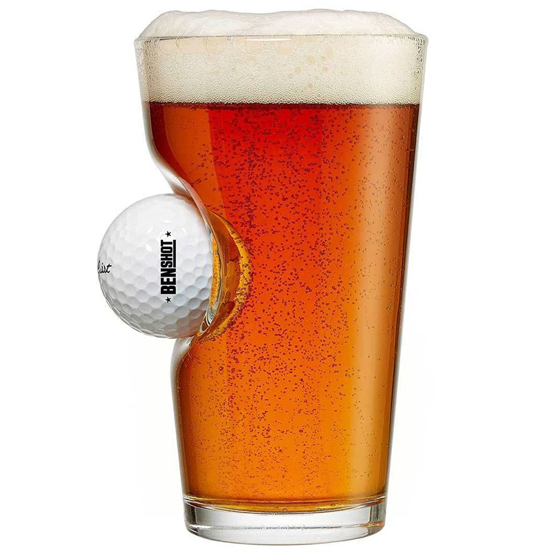 golf ball pint glass