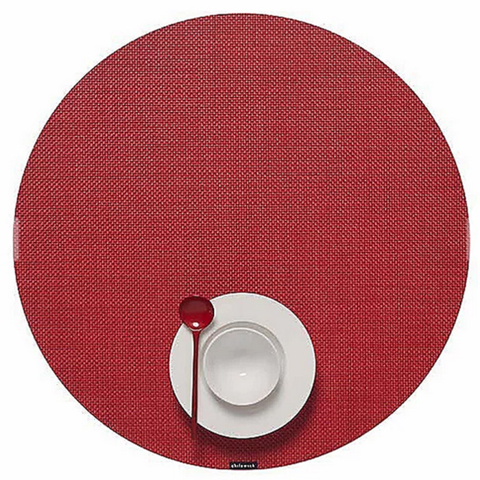 red round placemat