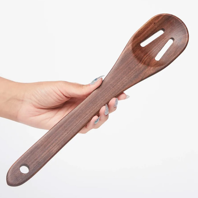slotted wooden spoon
