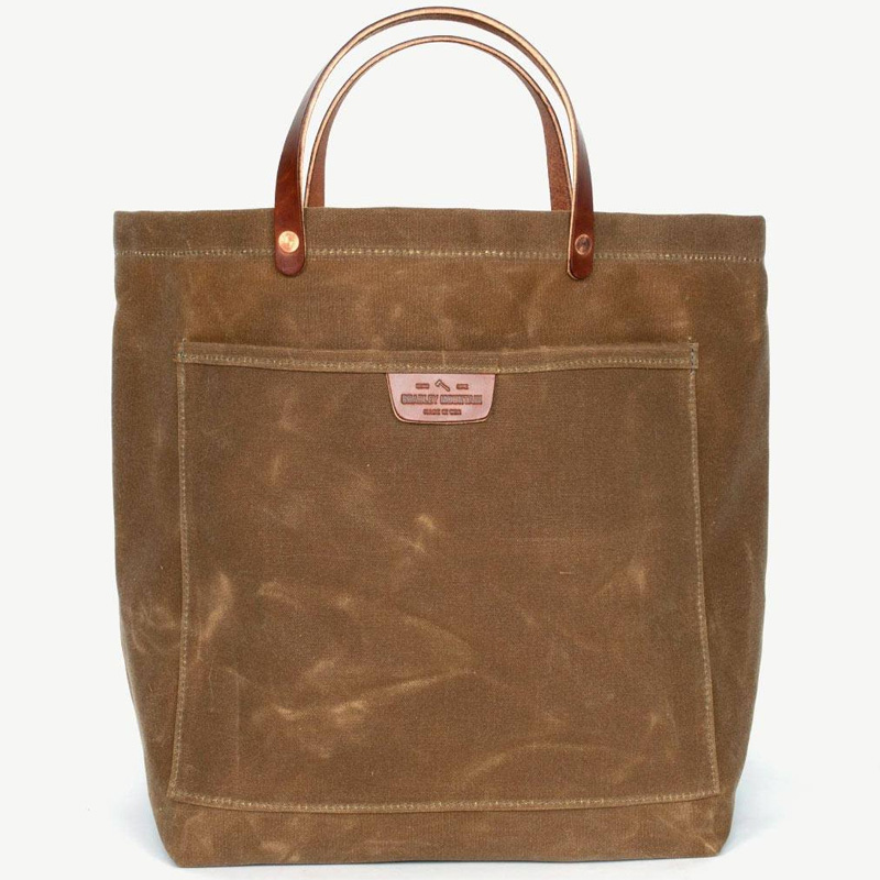 brush brown tote bag