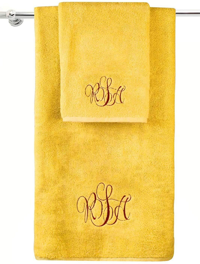 yellow towel set