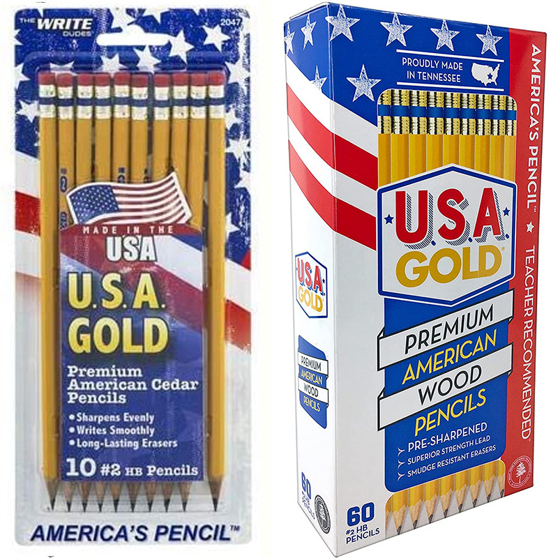 usa gold pencils