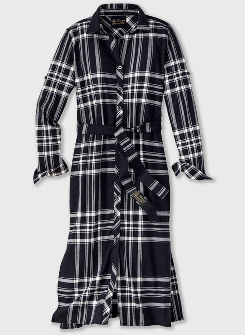 blue long sleeve dress