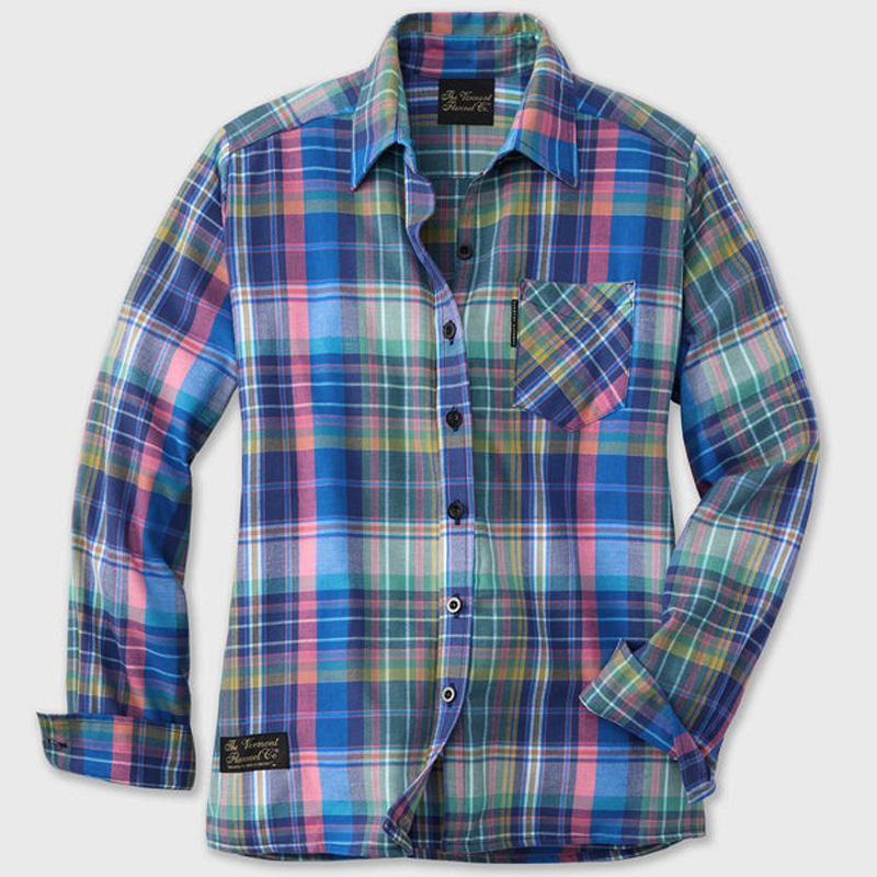 patchwork usa flannel shirt