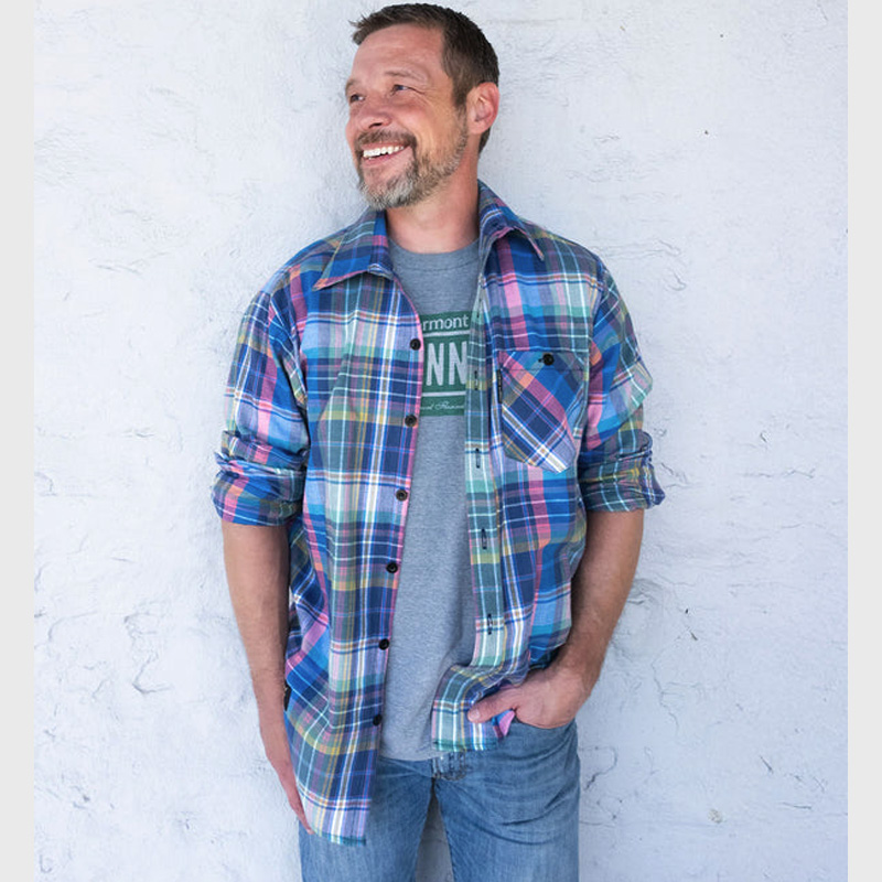 patchwork usa flannel shirt