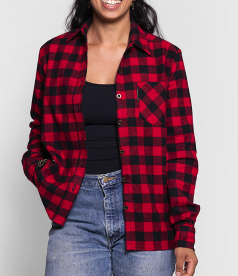 patchwork usa flannel shirt