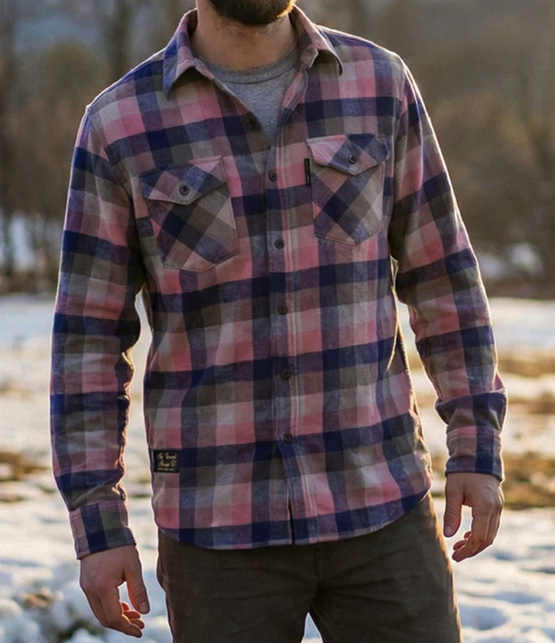 patchwork usa flannel shirt